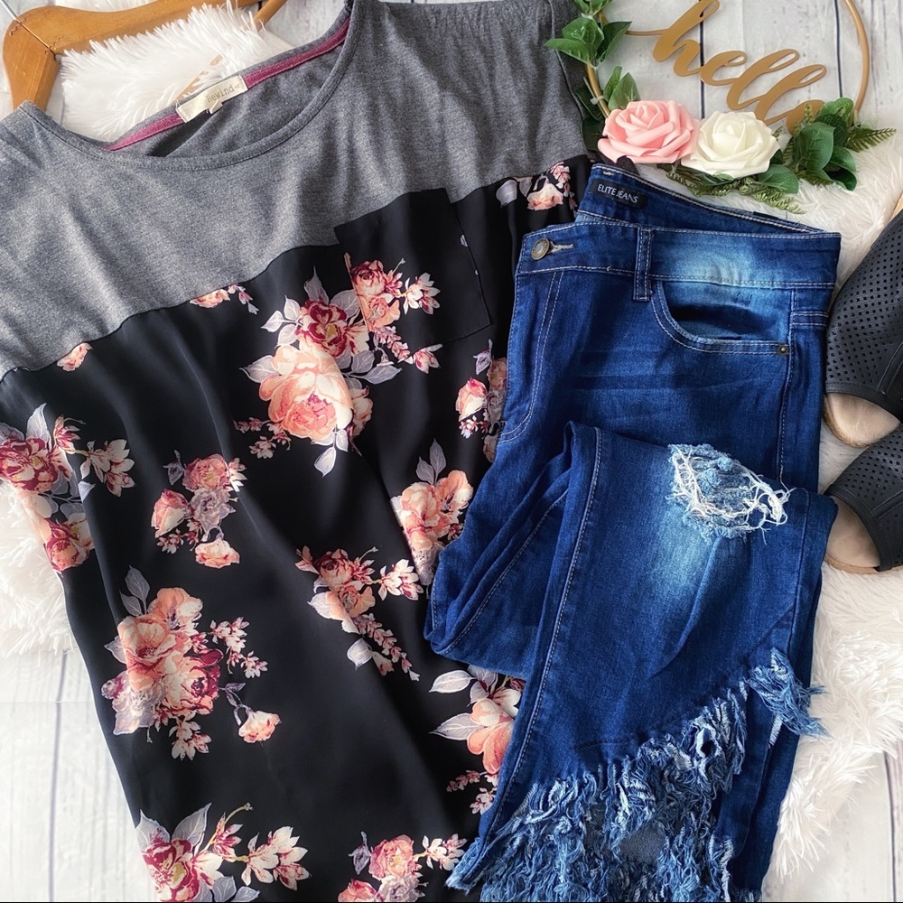 REWIND🌸Floral Chiffon Top